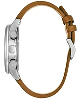 Citizen Men's Eco-Drive Chronograph Brown Leather Strap Watch 42mm CA0621-05L