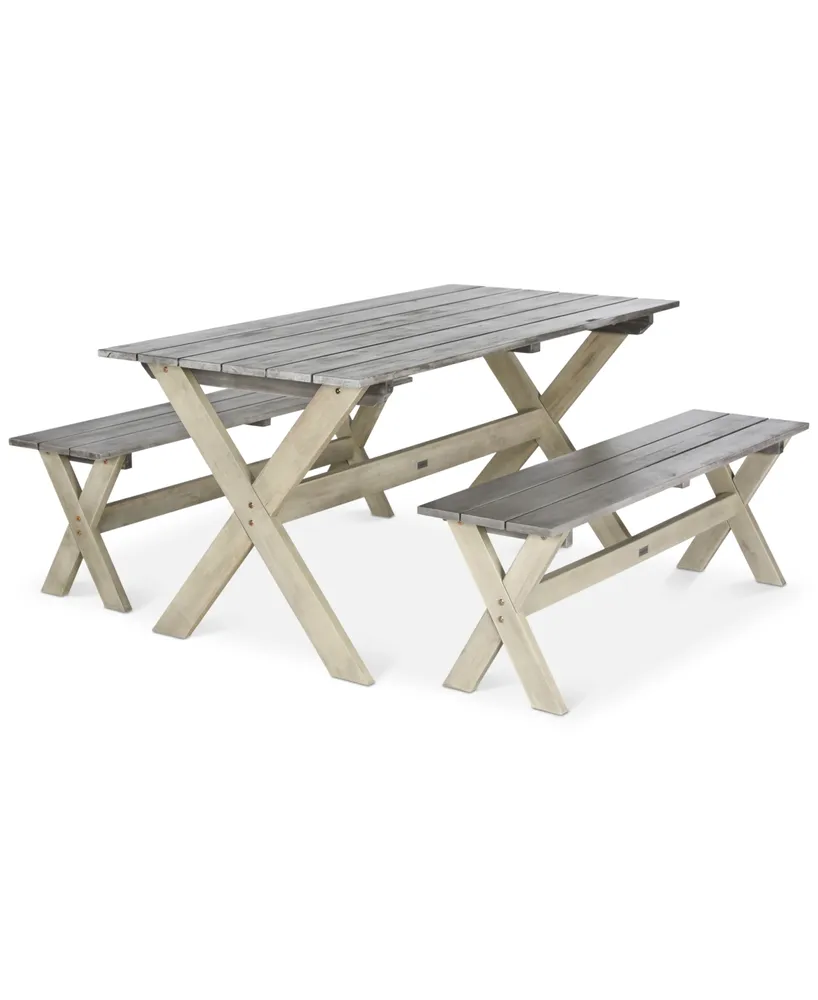 Eliana Outdoor 3-Pc. Picnic Dining Table Set