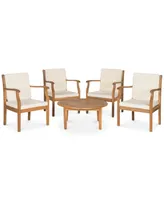 Fadell Outdoor 5-Pc. Seating Set (4 Chairs & 1 Coffee Table)