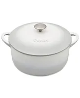 Denby Natural Canvas Cast Iron 4.25 Quart Round Covered Casserole