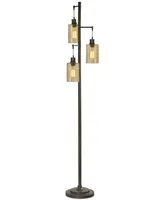 StyleCraft Dimpled Glass Floor Lamp