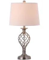 Safavieh Set of 2 Lattice Urn Platinum-Tone Table Lamps