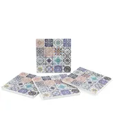 Thirstystone Lisbon Tiles 4-Pc. Coaster Set