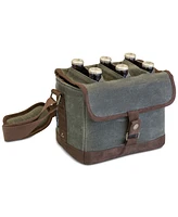 Legacy by Picnic Time Khaki Green & Brown Beer Caddy Cooler Tote with Opener