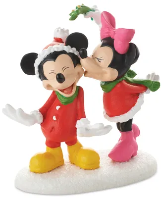 Department 56 Mickey's Christmas Village Mickey's Christmas Kiss