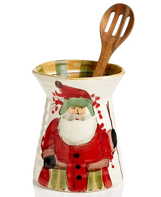 Vietri Old St. Nick Utensil Holder