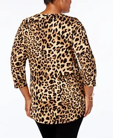 Jm Collection Plus Size Printed Top, Created for Macy's