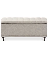 Kaylee Button-Tufted Storage Ottoman Bench