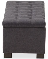 Roanoke Grid-Tufting Storage Ottoman Bench