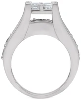 Diamond Channel-Set Bridal Set (4 ct. t.w.) in 14k White Gold