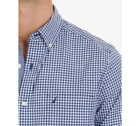 Nautica Men's Classic-Fit Long-Sleeve Gingham Check Poplin Shirt