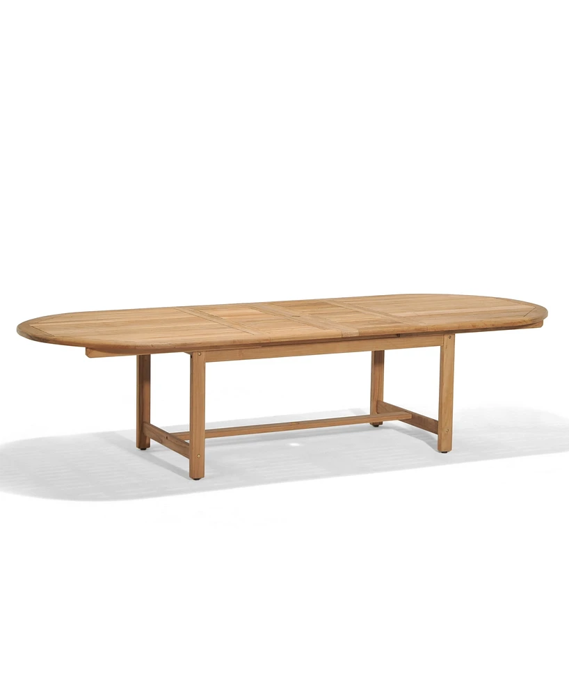 Bristol Teak 118" x 47" Outdoor Extension Dining Table