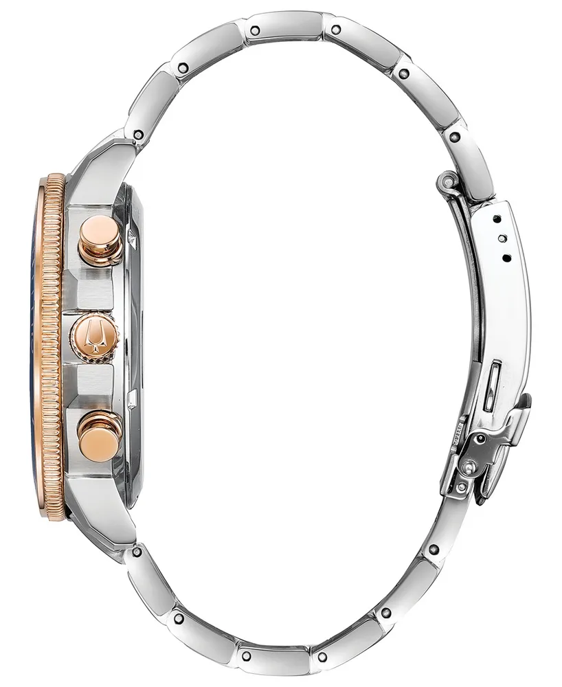 Bulova Men's Chronograph Marine Star Two-Tone Stainless Steel Bracelet Watch 45mm - Two