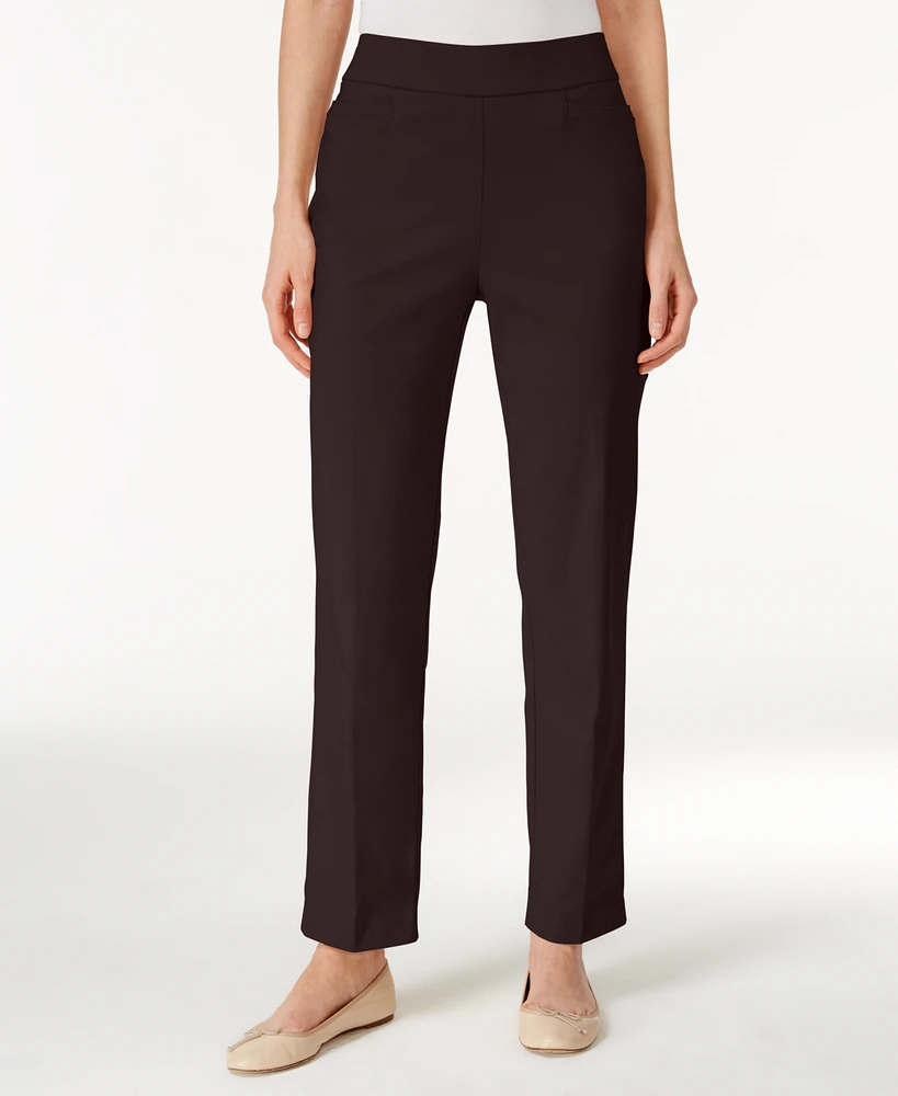 Alfred Dunner Petite Classics Tummy-Control Pull-On Straight-Leg Pants, & Short