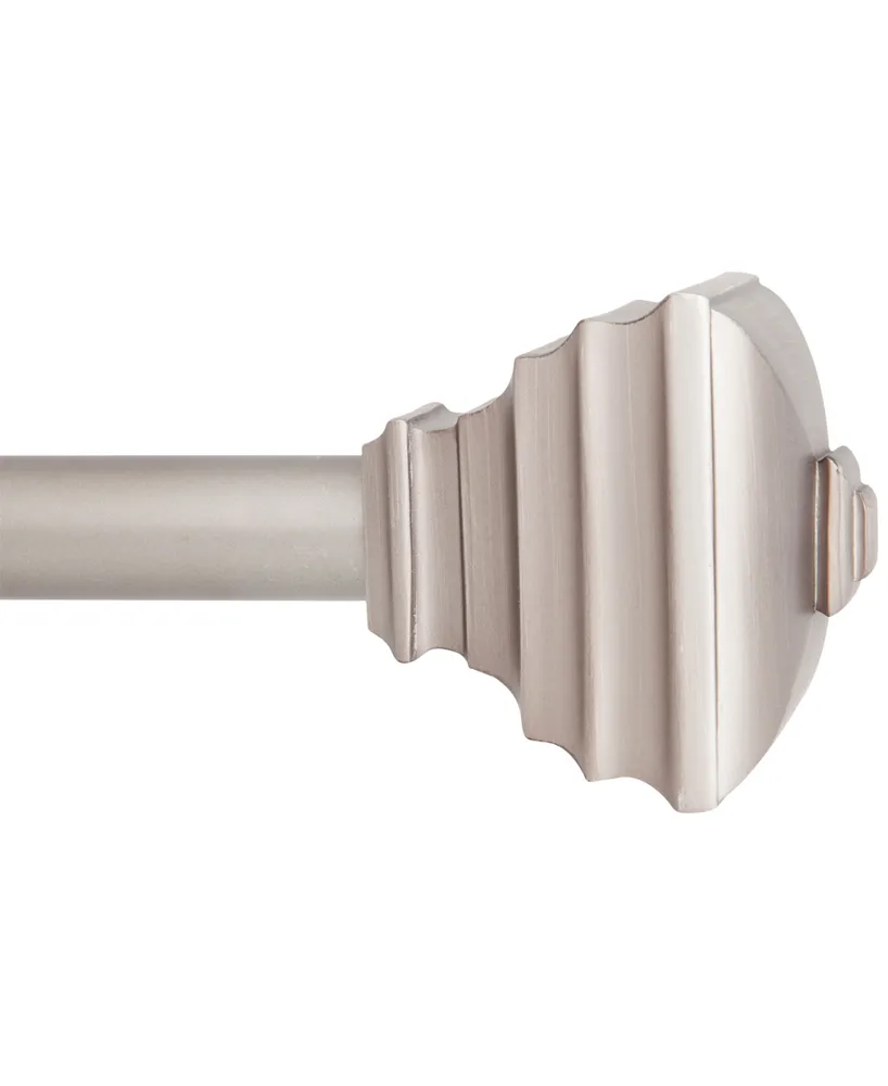 Kenney Jayden 3/4" Window Curtain Rod, 66"-120", Pewter