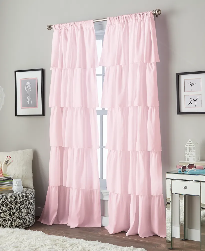 Curtainworks Ruffled Rod Pocket Single Curtain Panel