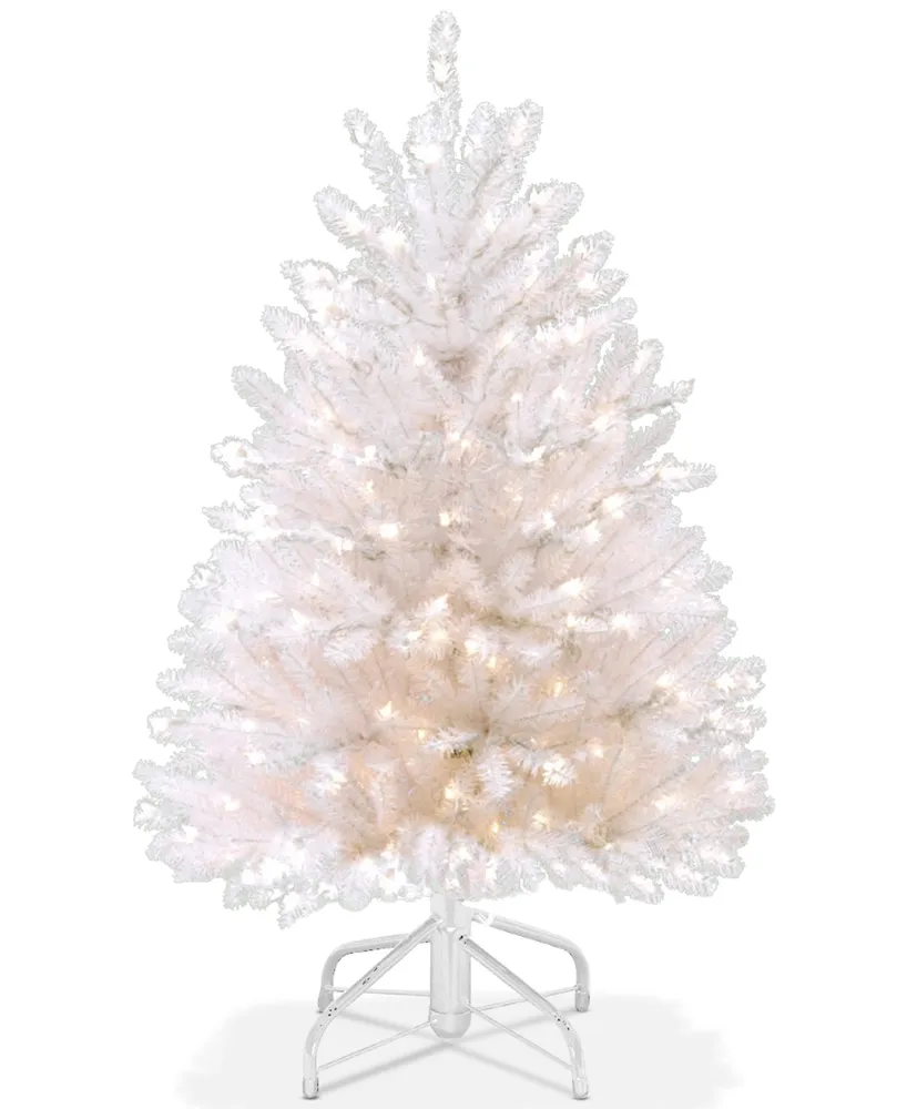 National Tree Company 4.5' Dunhill White Fir Tree With 450 Clear Lights