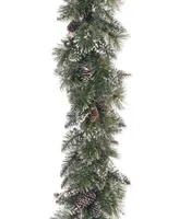 National Tree Company 6' Glittery Bristle Pine Garland With Pine Cones