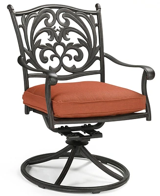 Closeout! Chateau Cast Aluminum Outdoor Dining Swivel Rocker, Created for Macy's