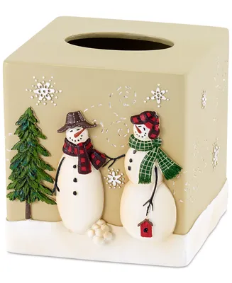 Avanti Snowman Gathering Holiday Resin Tissue Box Cover