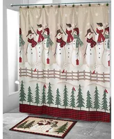 Avanti Snowman Gathering Holiday Shower Curtain, 72" x 72"