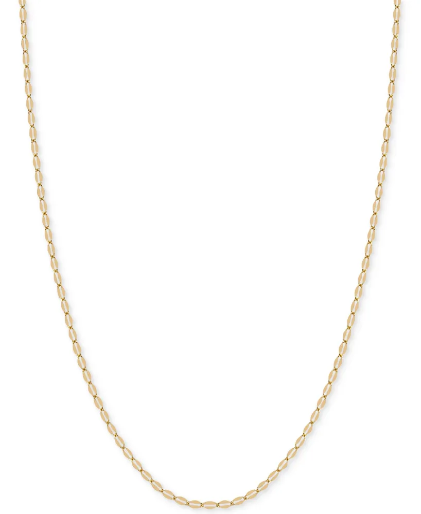 16" Mirror Link Chain (2mm) in 14K Gold