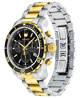 Movado Men's Swiss Chronograph Series 800 Two-Tone Pvd Stainless Steel Bracelet Diver Watch 42mm