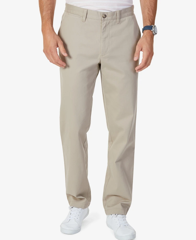 Nautica Men's Classic-Fit Stretch Solid Flat-Front Chino Deck Pants