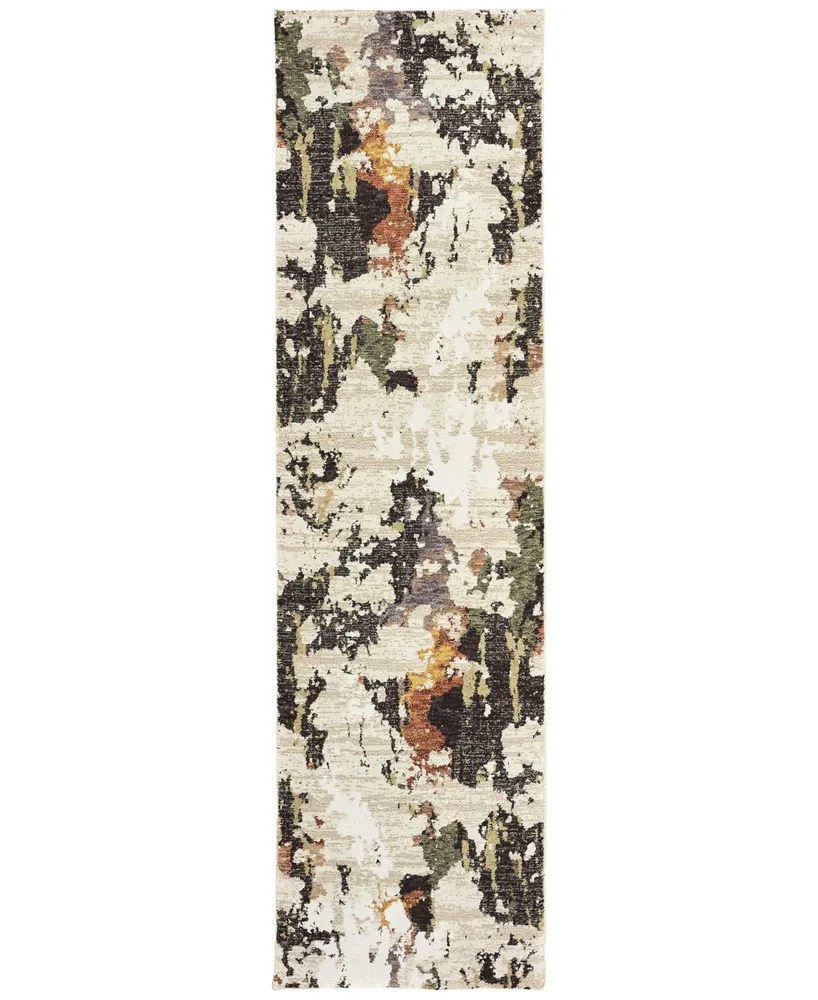 Jhb Design Strata Cavern 2'3" x 8' Runner Area Rug