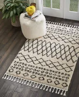 Closeout! Nourison Home Moroccan Shag MRS02 Cream 2'2" x 8'1" Runner Rug