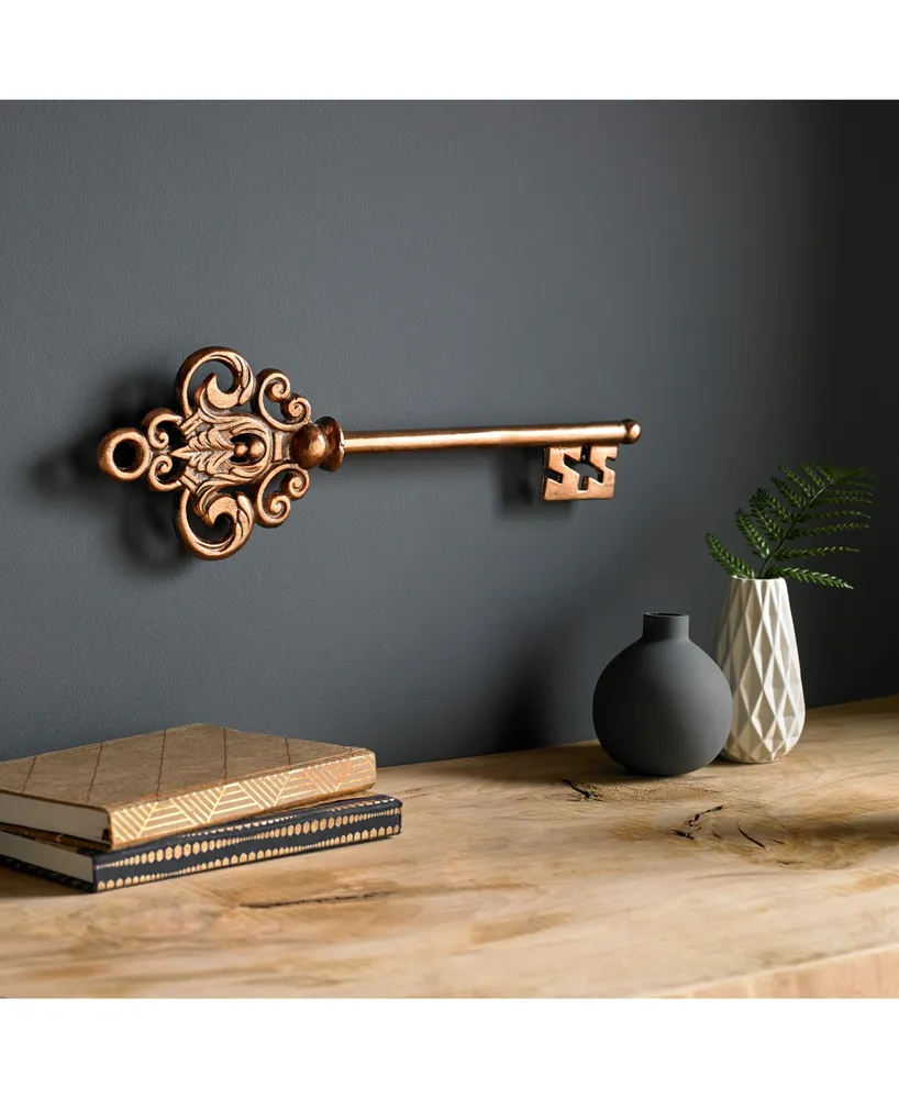 Graham & Brown Rose Gold-Tone Castle Key Wall Art