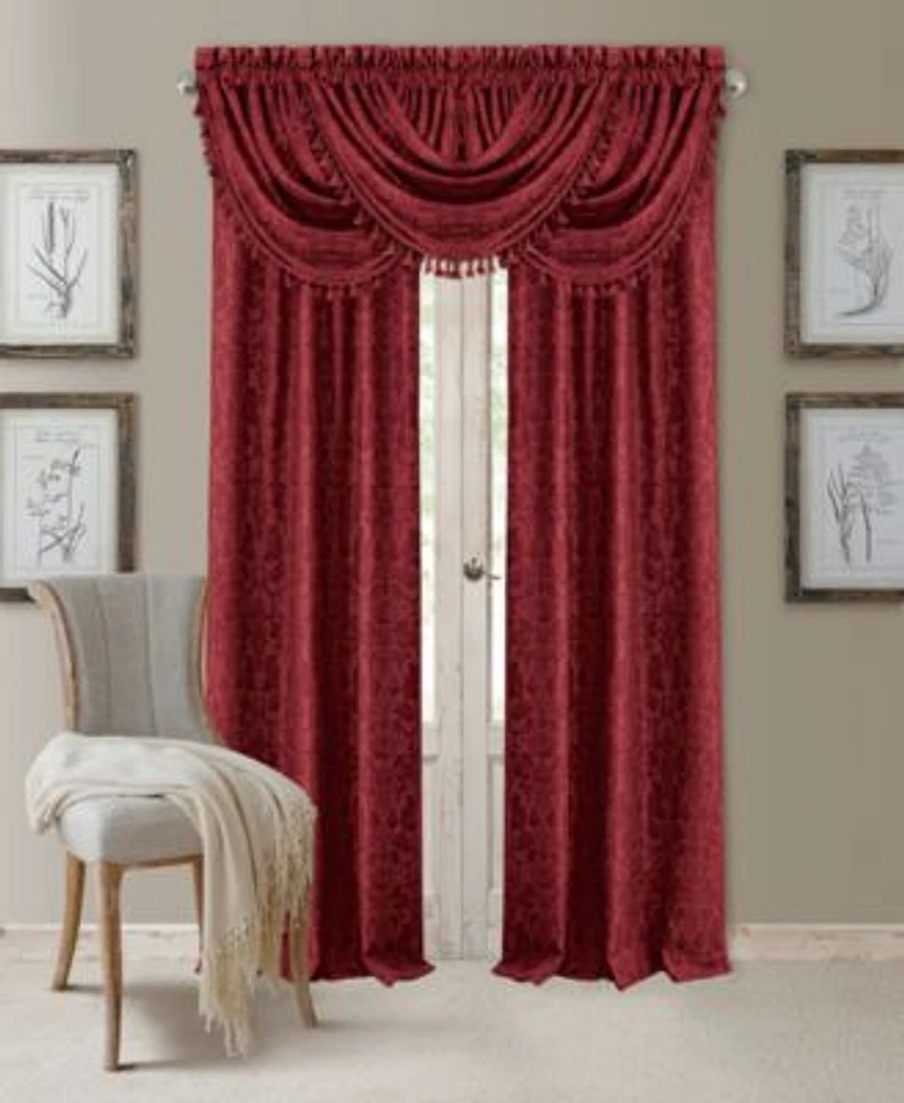 Elrene Home Fashions Antonia Damask Print Blackout Window Curtain