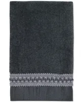 Avanti Braided Cuff Medallion Hand Towel, 16" x 30"