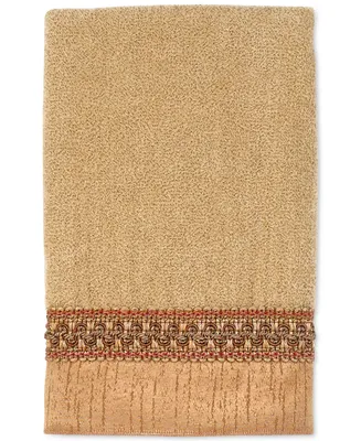 Avanti Braided Cuff Medallion Hand Towel, 16" x 30"