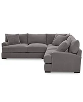 Closeout! Rhyder 3-Pc. 'L' Shaped Fabric Sectional Sofa, Created for Macy's