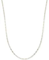 18" Mirror Link Chain (1-1/2mm) 14K Yellow, White or Rose Gold