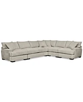 Closeout! Rhyder 5-Pc. Fabric Sectional Sofa with Apartment Sofa, Created for Macy's