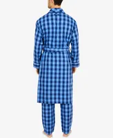 Nautica Men's Buffalo Plaid Shawl-Collar Cotton Robe