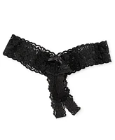 Hanky Panky After Midnight Solid Open Panel Thong 481001