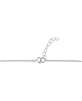 Giani Bernini Cubic Zirconia Cross Ankle Bracelet in Sterling Silver, Created for Macy's