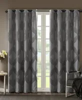 SunSmart Bentley Ogee Knitted Jacquard Total blackout curtains for bedroom