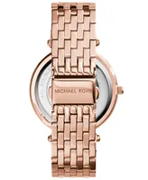 Michael Kors Women's Darci Rose Gold-Tone Stainless Steel Bracelet Watch 39mm MK3192