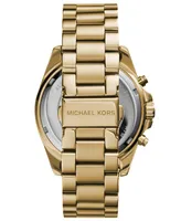 Michael Kors Unisex Chronograph Bradshaw Gold-Tone Stainless Steel Bracelet Watch 43mm MK5605