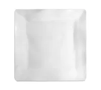 Q Squared Ruffle Melamine Square Dinner Plates, Set of 4