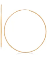 Polished Continuous Hoop Earrings in 14k Gold (2-3/8")