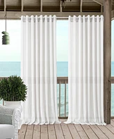 Elrene Carmen Sheer 114" x 108" Extra-Wide Indoor/Outdoor Grommet Curtain Panel with Tieback