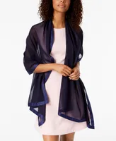 Calvin Klein Elegant Satin-Trim Chiffon Evening Wrap