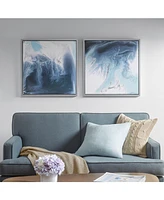 Madison Park Blue Lagoon 2-Pc. Framed Gel-Coated Canvas Print Set