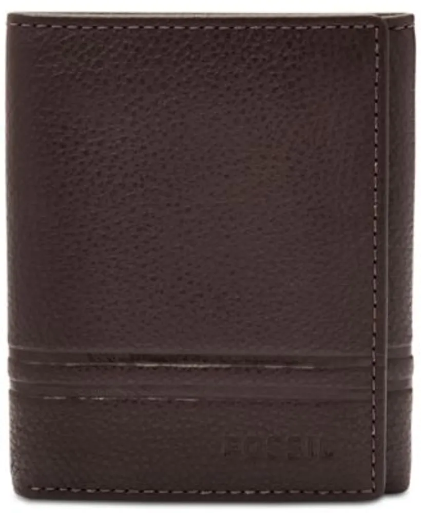 Fossil Mens Leather Trifold Wallet Collection