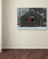 Kurt Shaffer 'Christmas Barn in the Snow' Canvas Art